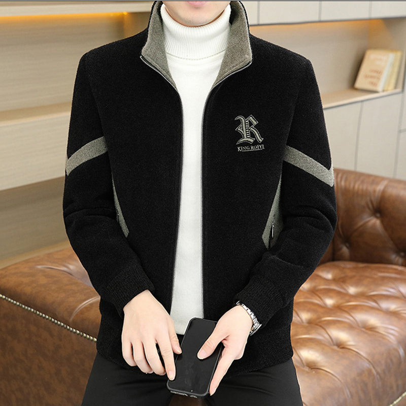 🔥🖤Black Friday Sale:50% OFF🔥Men's Faux Wool Casual Zipper Jacket