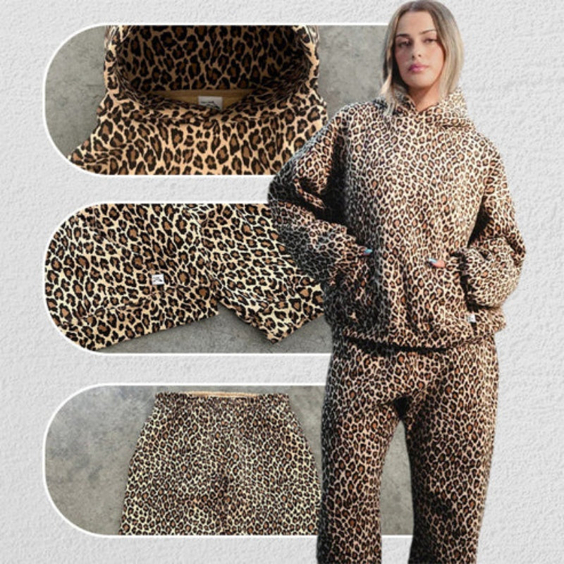 🔥🖤Black Friday Sale:50% OFF🔥Stylish Leopard Print Top & Pants Set