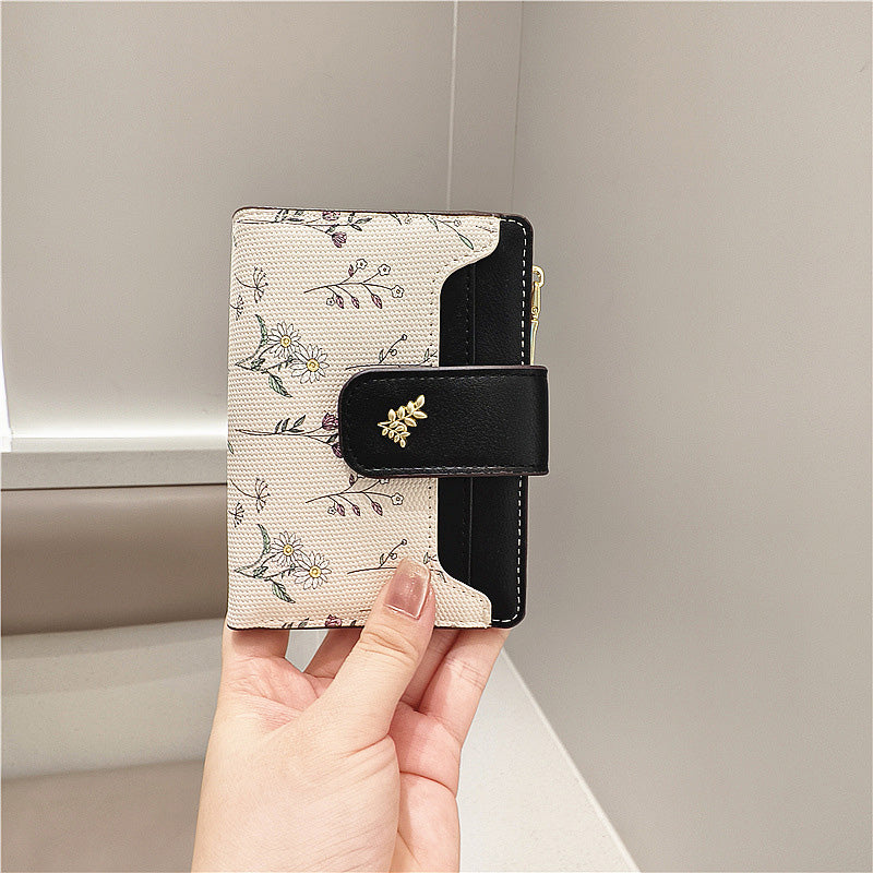 🔥🖤Black Friday Sale:50% OFF🔥Floral Print Short Wallet for Women