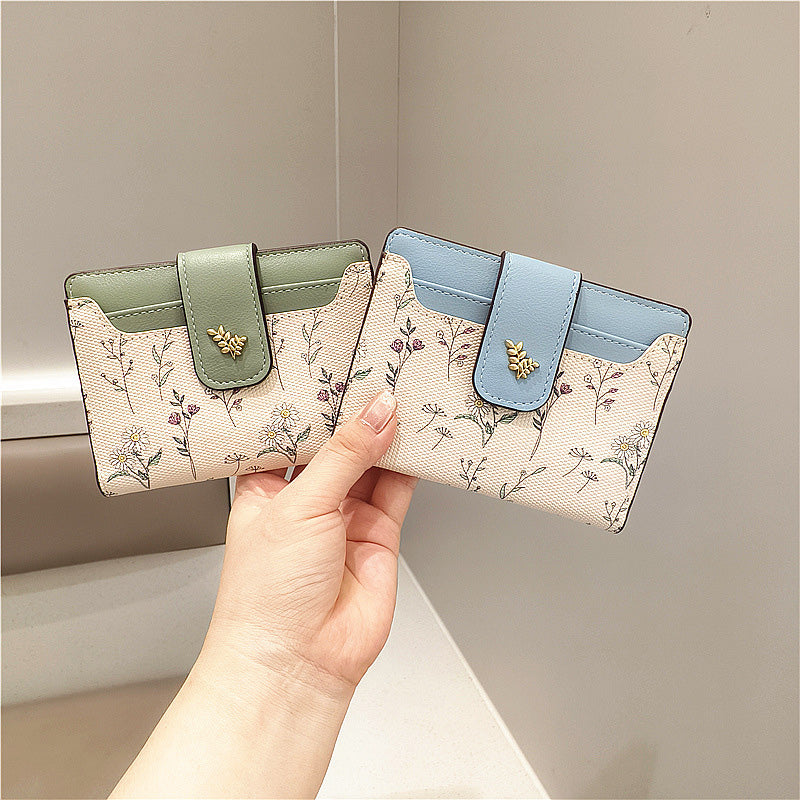 🔥🖤Black Friday Sale:50% OFF🔥Floral Print Short Wallet for Women