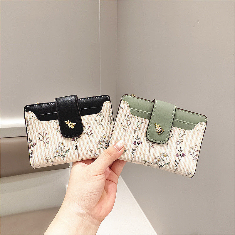 🔥🖤Black Friday Sale:50% OFF🔥Floral Print Short Wallet for Women