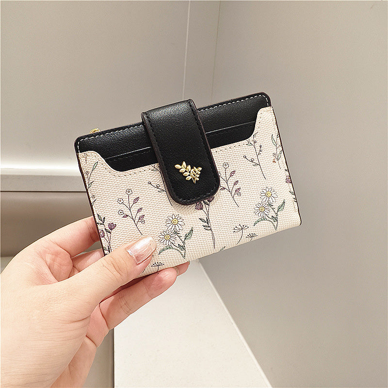 🔥🖤Black Friday Sale:50% OFF🔥Floral Print Short Wallet for Women