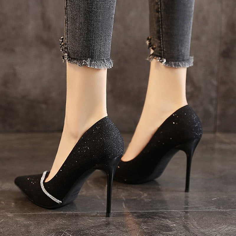 🔥🖤Black Friday Sale:50% OFF🔥Women's Rhinestone Stiletto Pumps