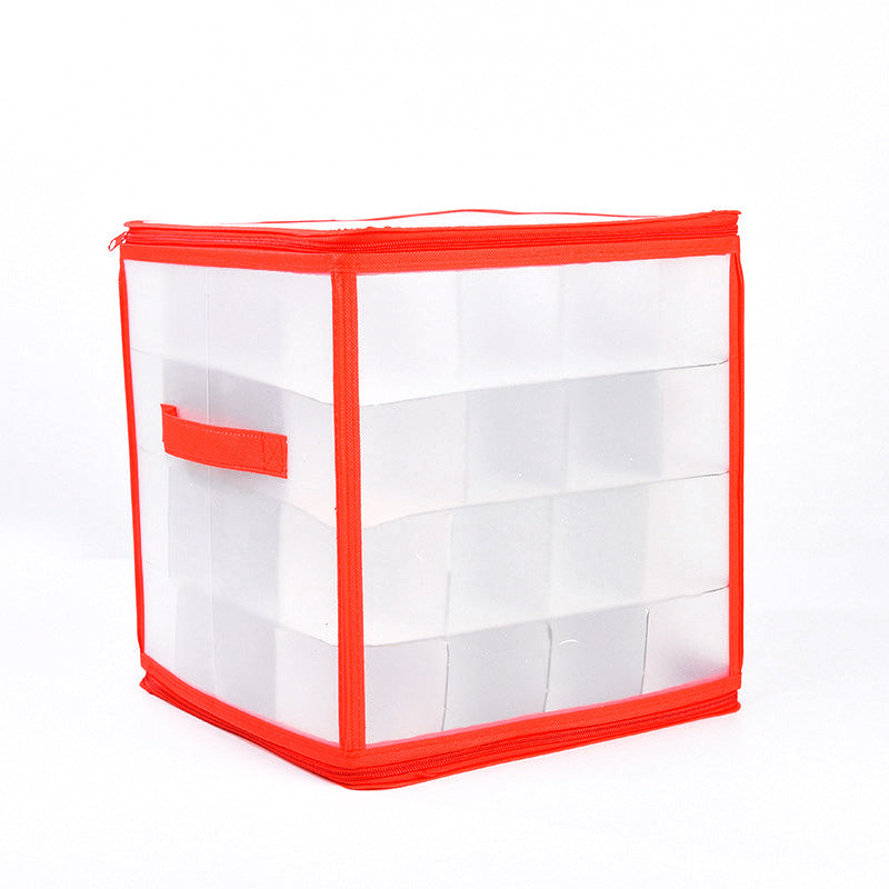 Christmas Ornament Storage Box with 64 Compartments with Interior Slats