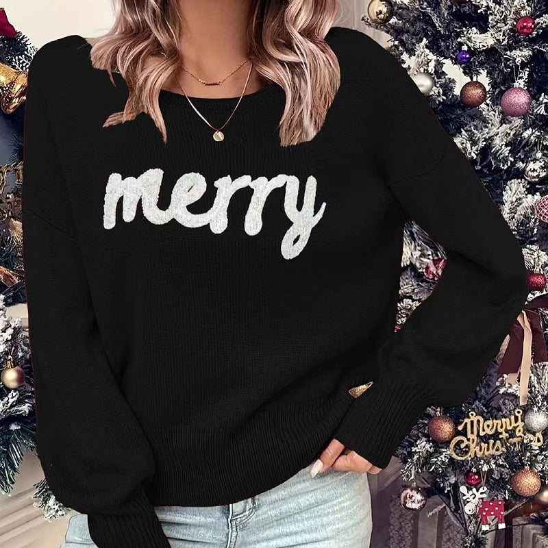 🎅Xmas Sales - 50% OFF🎄Women's Long Sleeve Round Neck Pullover Christmas Sweater