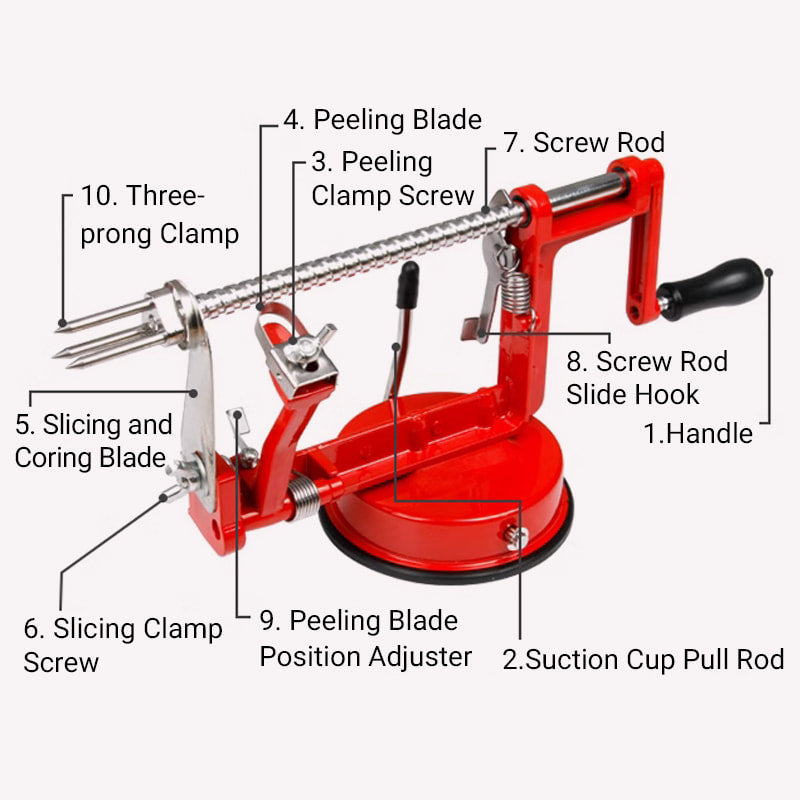 🍎3-in-1 Hand Crank Peeler