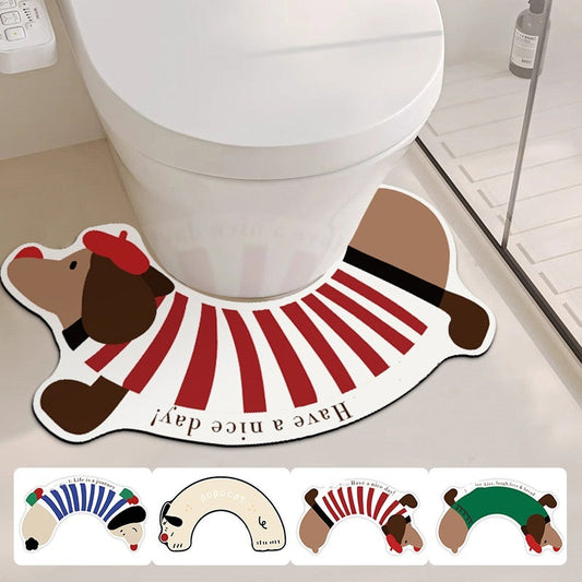 🎅Xmas Sales - 50% OFF🎄Non-Slip Absorbency U-Shaped Toilet Rug