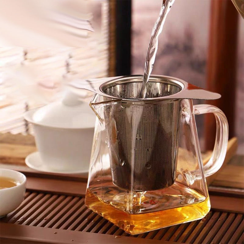 🎅Xmas Sales - 50% OFF🎄Stainless Steel Tea Filter with Double Handles & Lid