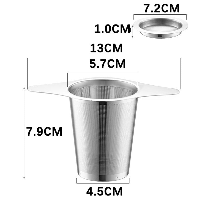 🎅Xmas Sales - 50% OFF🎄Stainless Steel Tea Filter with Double Handles & Lid