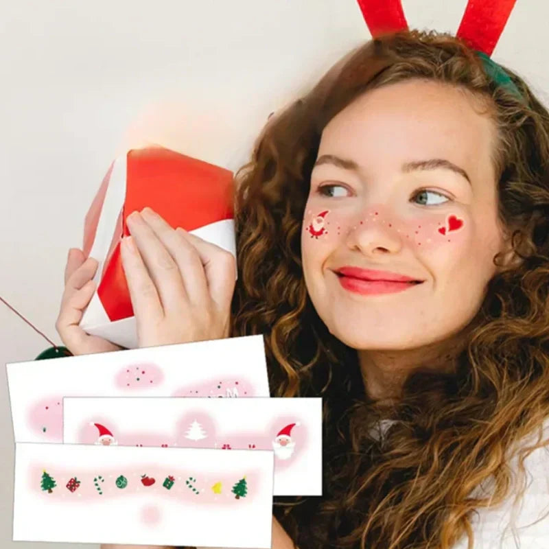 🎅Xmas Sales - 50% OFF🎄12 Sheets Christmas christmas face stickers