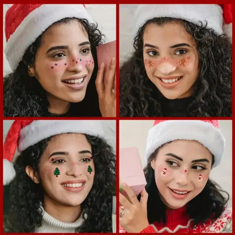 🎅Xmas Sales - 50% OFF🎄12 Sheets Christmas christmas face stickers