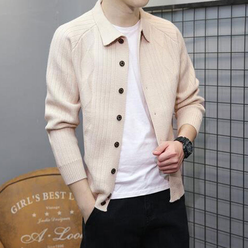 🎅Xmas Sales - 50% OFF🎄Men's Casual Lapel Knitted Cardigan