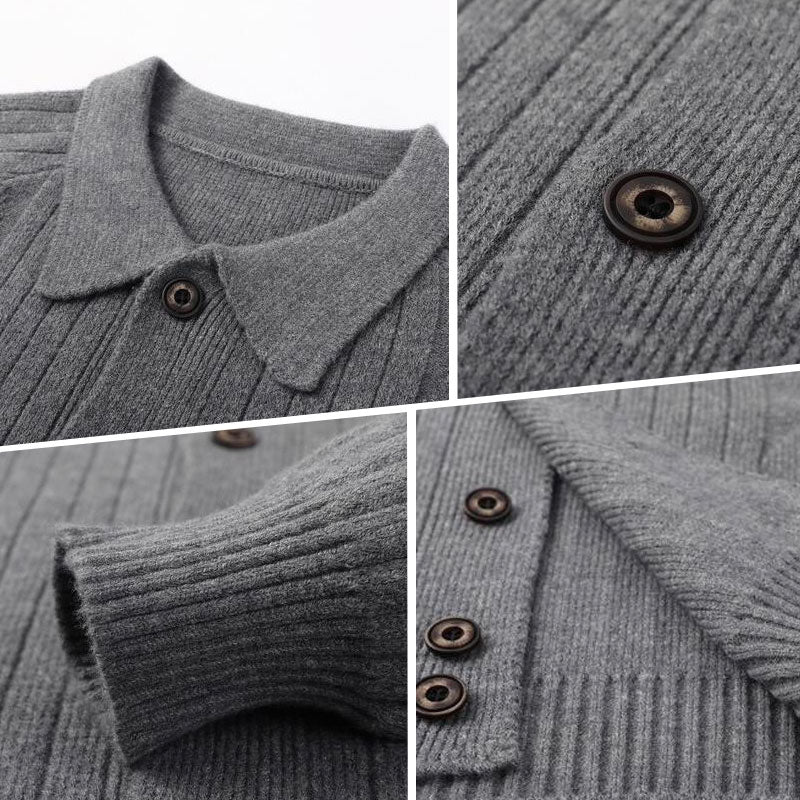 🎅Xmas Sales - 50% OFF🎄Men's Casual Lapel Knitted Cardigan