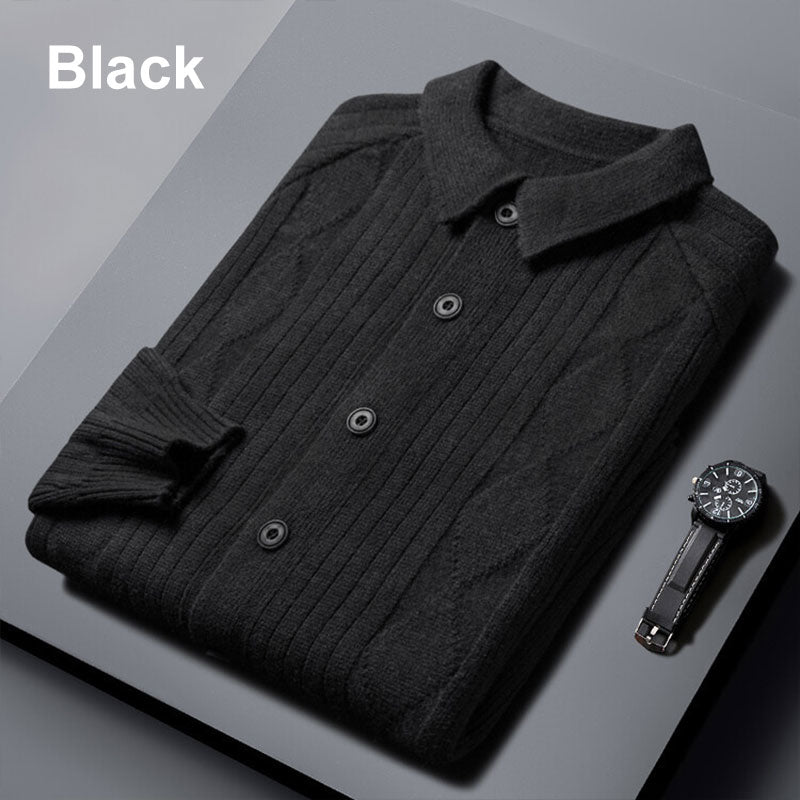 🎅Xmas Sales - 50% OFF🎄Men's Casual Lapel Knitted Cardigan