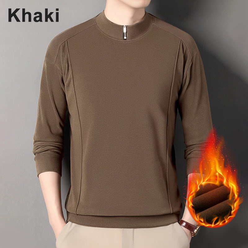 🎅Christmas Sale-50% OFF🎅Men's Cozy Long - Sleeve Pullover with Zippered Collar