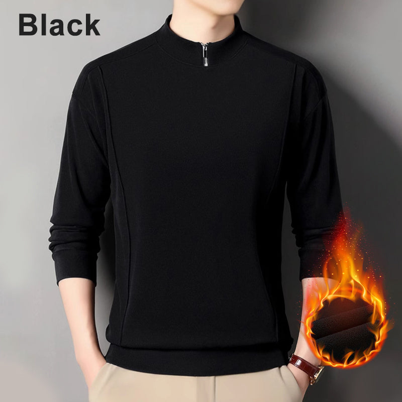 🎅Christmas Sale-50% OFF🎅Men's Cozy Long - Sleeve Pullover with Zippered Collar