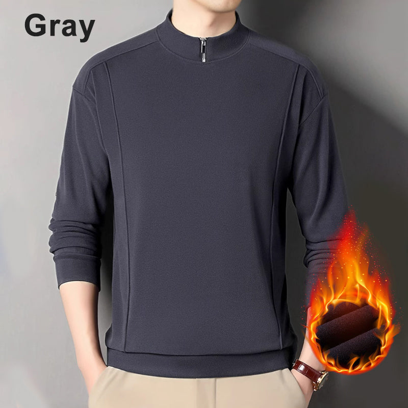 🎅Christmas Sale-50% OFF🎅Men's Cozy Long - Sleeve Pullover with Zippered Collar