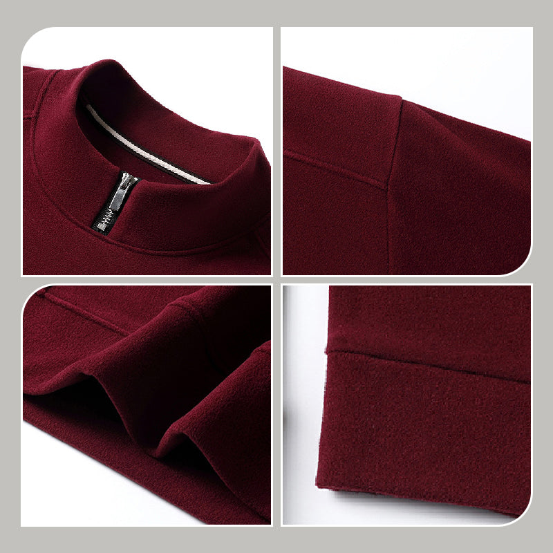 🎅Christmas Sale-50% OFF🎅Men's Cozy Long - Sleeve Pullover with Zippered Collar