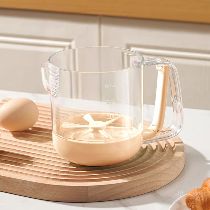 Multifunctional Hand-Pressed Egg Stirring Cup with Measuring Scale