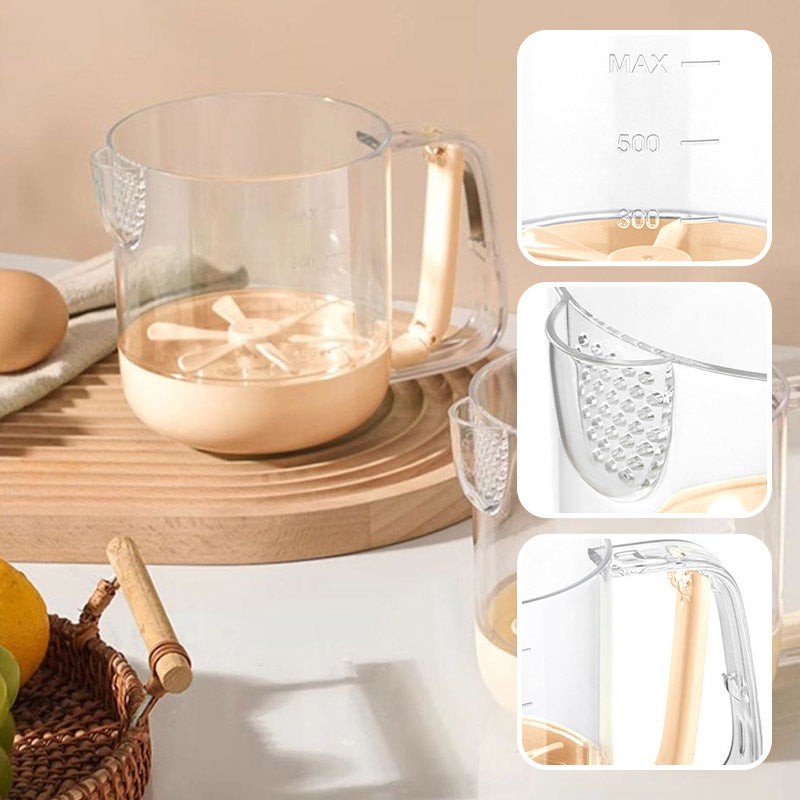 Multifunctional Hand-Pressed Egg Stirring Cup with Measuring Scale