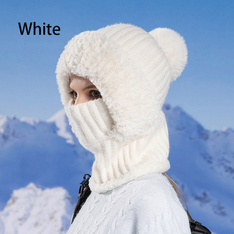 🎅Xmas Sales - 50% OFF🎄Women's Winter One-Piece Knitted Beanie Scarf Mask