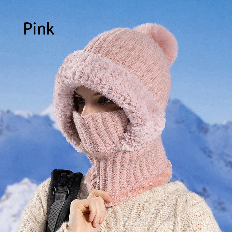 🎅Xmas Sales - 50% OFF🎄Women's Winter One-Piece Knitted Beanie Scarf Mask