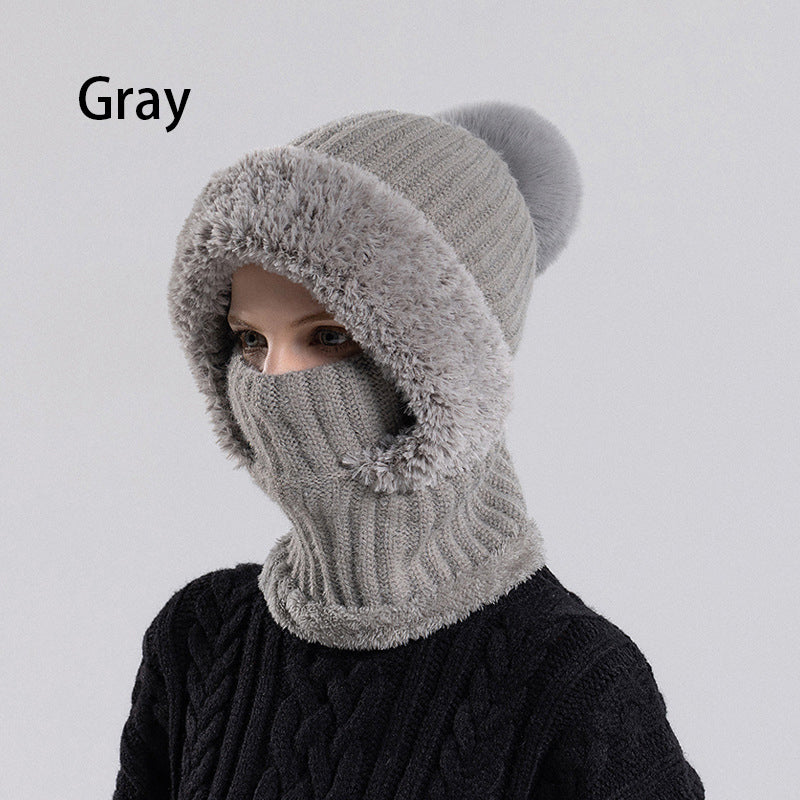 🎅Xmas Sales - 50% OFF🎄Women's Winter One-Piece Knitted Beanie Scarf Mask