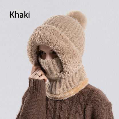 🎅Xmas Sales - 50% OFF🎄Women's Winter One-Piece Knitted Beanie Scarf Mask