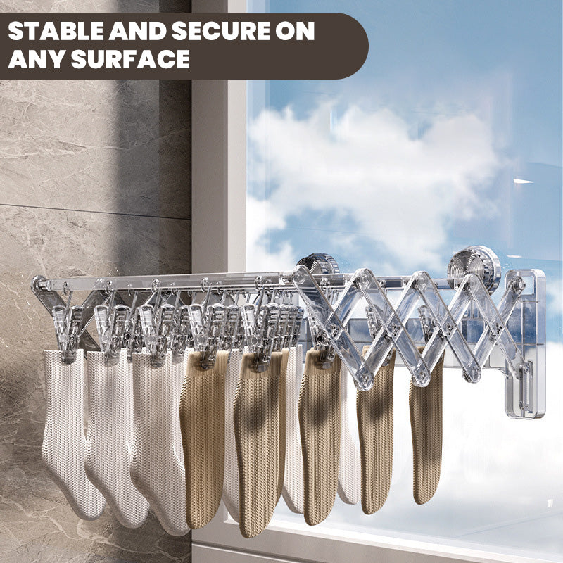 🎅Xmas Sales - 50% OFF🎄20-Clip Foldable Suction Cup Drying Racks