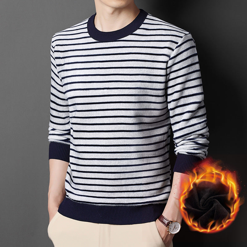 🎅Xmas Sales - 50% OFF🎄Men's Warm Striped Cozy Fashion Sweater