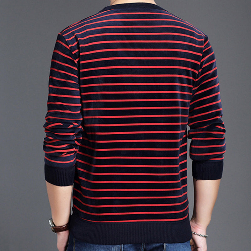 🎅Xmas Sales - 50% OFF🎄Men's Warm Striped Cozy Fashion Sweater