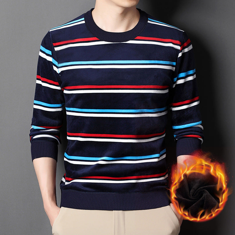 🎅Xmas Sales - 50% OFF🎄Men's Warm Striped Cozy Fashion Sweater