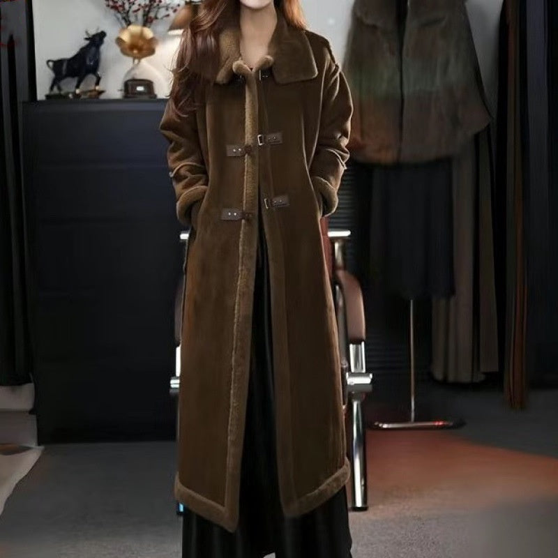 🎅Christmas Sale - 50% OFF🎅 Stylish Plush Lined Overcoat for Women