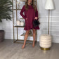 🎅Christmas Sale-50% OFF🎅Women's Long-Sleeve Round-Neck Dress with Pleated Hem