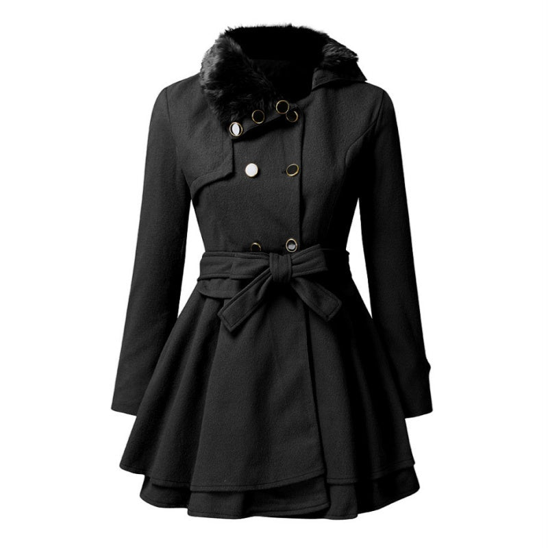 🔥Women's Winter Double Breasted Jackets with Belt