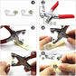 100pcs Invisible Colored Metal Buckle & 1 Count Manual Pressure Pliers