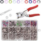 100pcs Invisible Colored Metal Buckle & 1 Count Manual Pressure Pliers