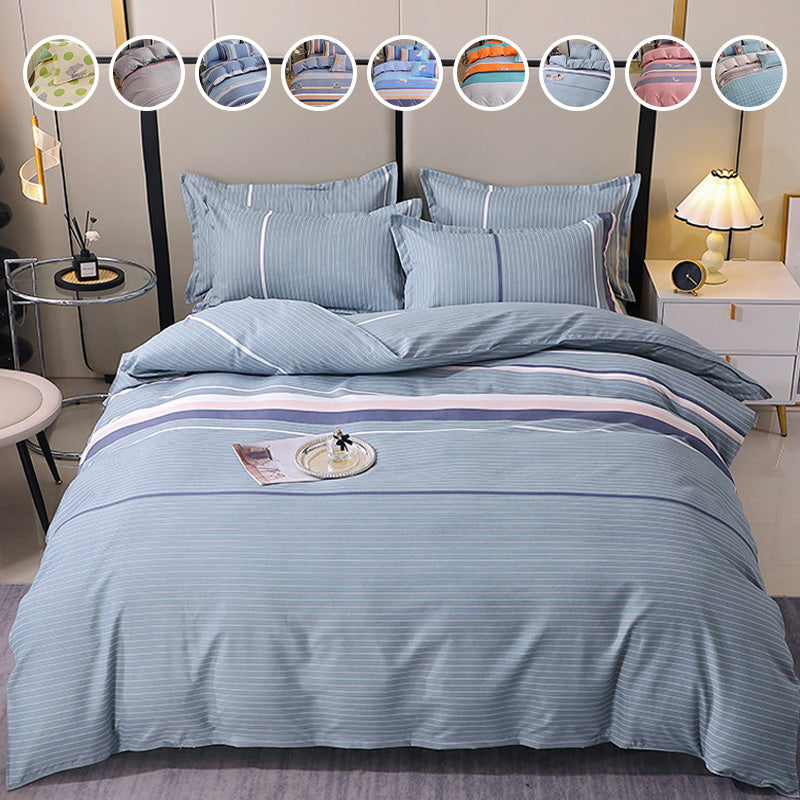 4 Piece Print Cozy Comforter Bedding Sets