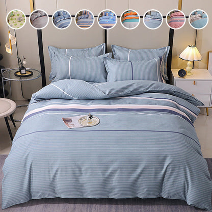 4 Piece Print Cozy Comforter Bedding Sets