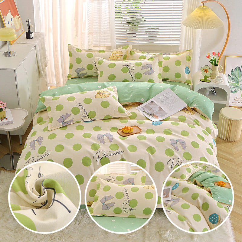 4 Piece Print Cozy Comforter Bedding Sets