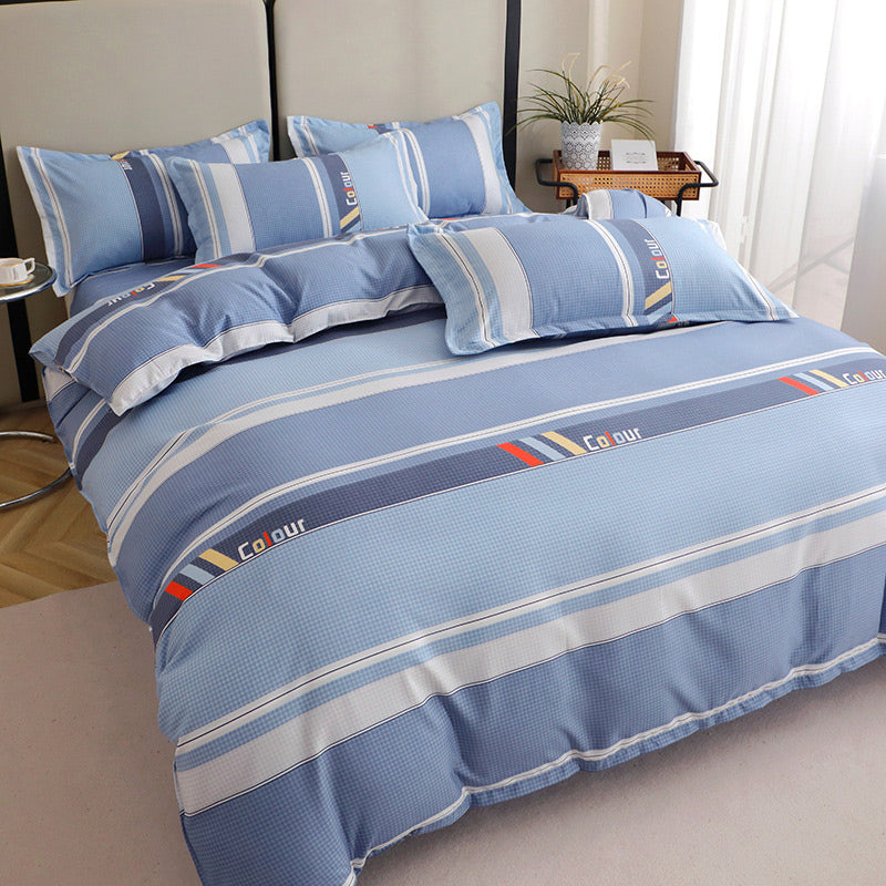 4 Piece Print Cozy Comforter Bedding Sets