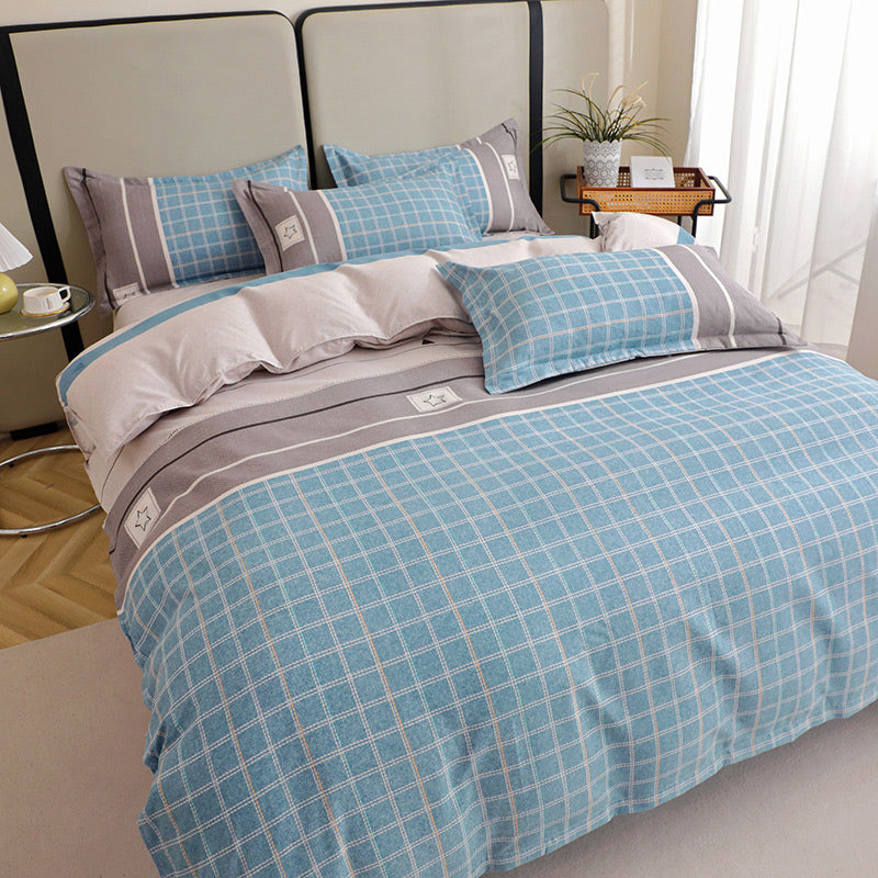 4 Piece Print Cozy Comforter Bedding Sets