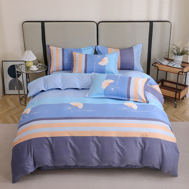 4 Piece Print Cozy Comforter Bedding Sets