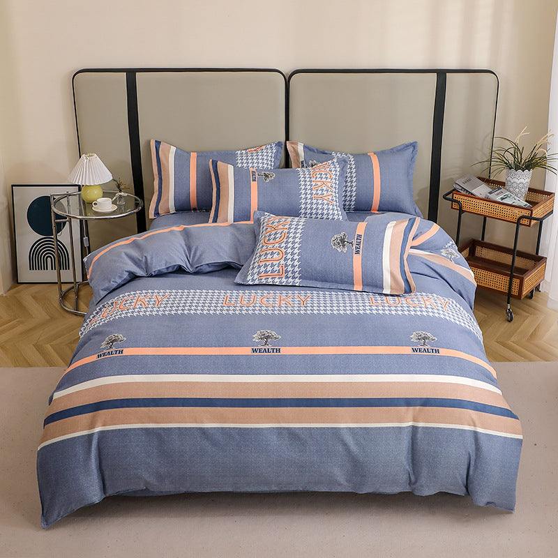 4 Piece Print Cozy Comforter Bedding Sets