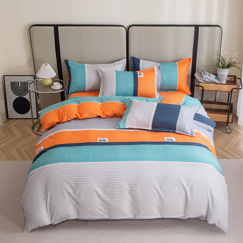 4 Piece Print Cozy Comforter Bedding Sets