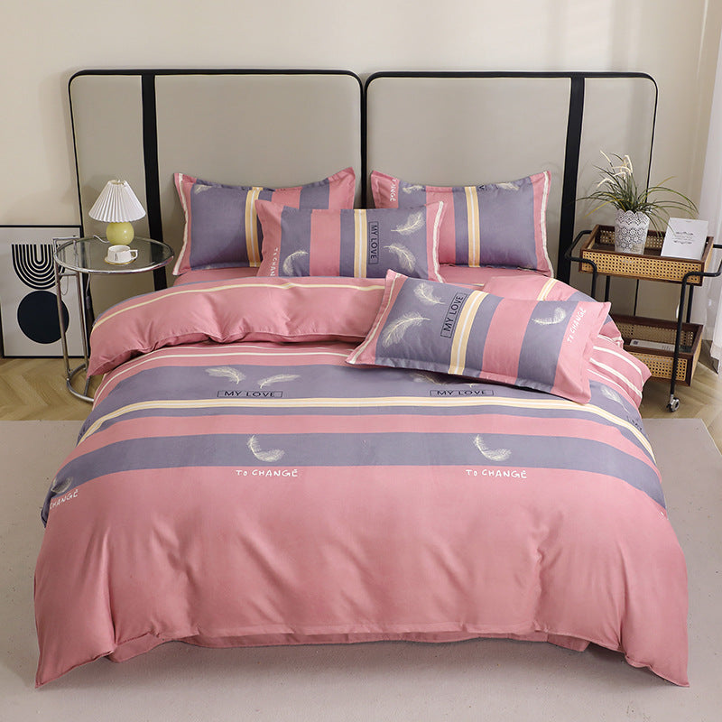 4 Piece Print Cozy Comforter Bedding Sets