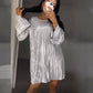🎅Weihnachtsangebote - 50 % Rabatt🎄Hochwertiges schimmerndes merzerisiertes Kleid für Damen