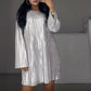 🎅Weihnachtsangebote - 50 % Rabatt🎄Hochwertiges schimmerndes merzerisiertes Kleid für Damen