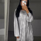 🎅Weihnachtsangebote - 50 % Rabatt🎄Hochwertiges schimmerndes merzerisiertes Kleid für Damen