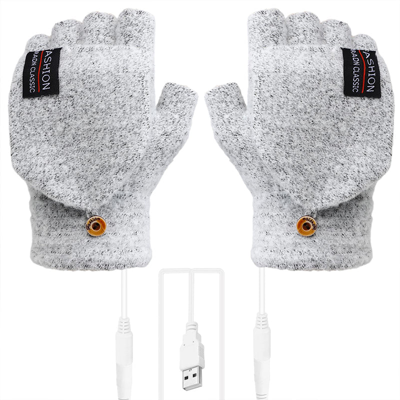 🎅Xmas Sales - 50% OFF🎄Winter USB Heated Warm Knitted Gloves